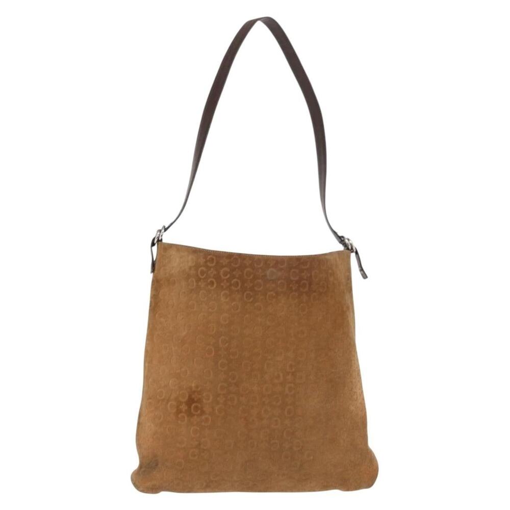 Celine Suede C Macadam Shoulder Bag Brown